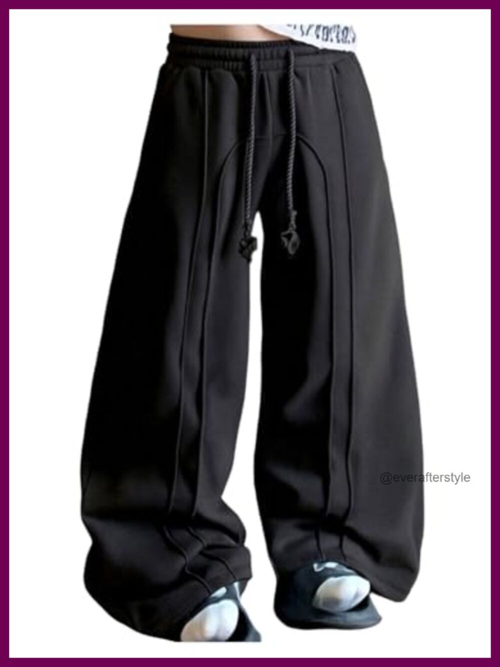 Men's Baggy Wide Leg Sweatpants Loose Casual Trousers